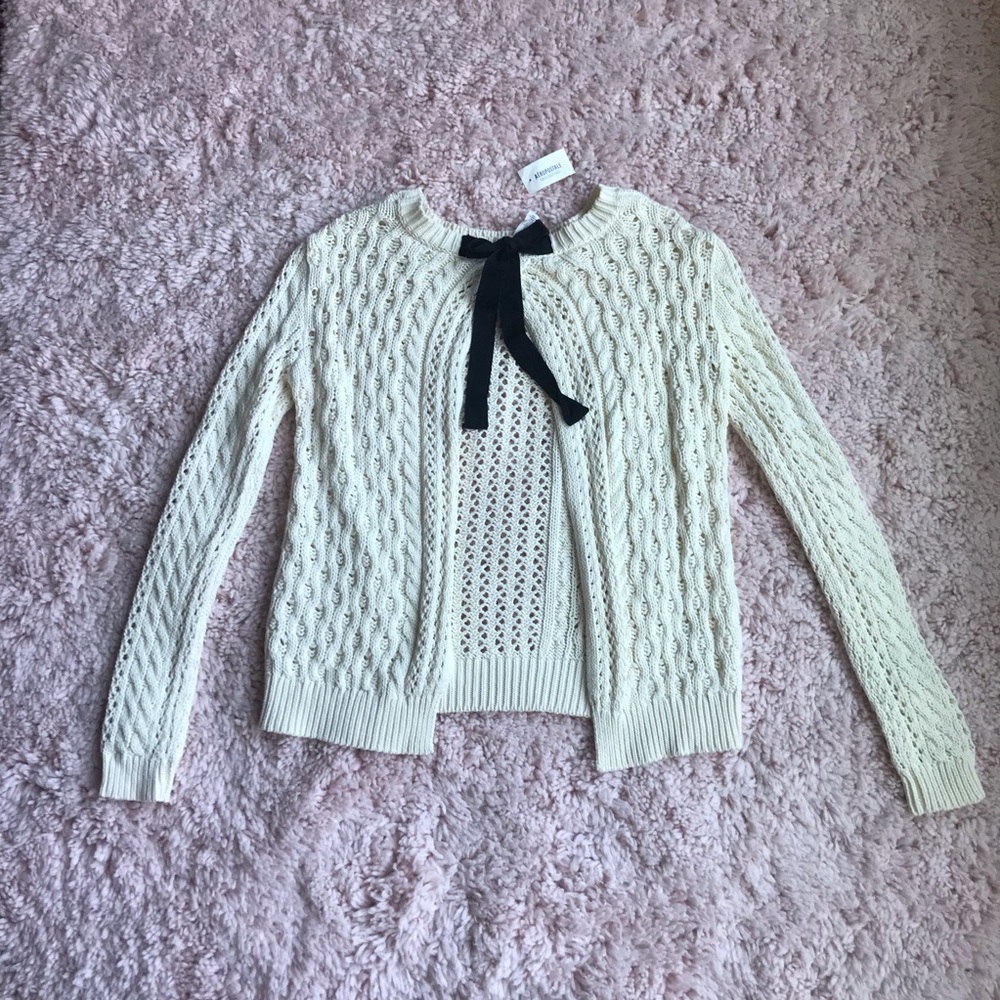 ❄️ Bethany Mota Cream Open Back Sweater